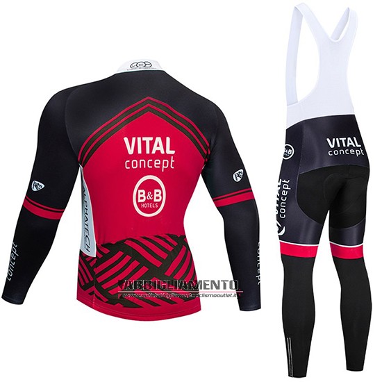 Abbigliamento Vital Concept 2019 Manica Lunga e Calzamaglia Con Bretelle Rosso Bianco Nero - Clicca l'immagine per chiudere